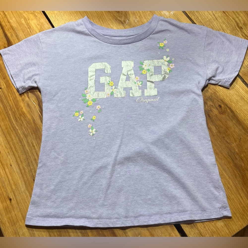 GAP Kids Light Purple Floral Tee
